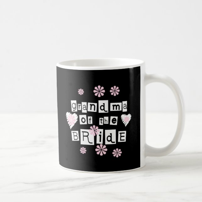 Taza De Café Abuela del blanco de la novia en negro (Derecha)