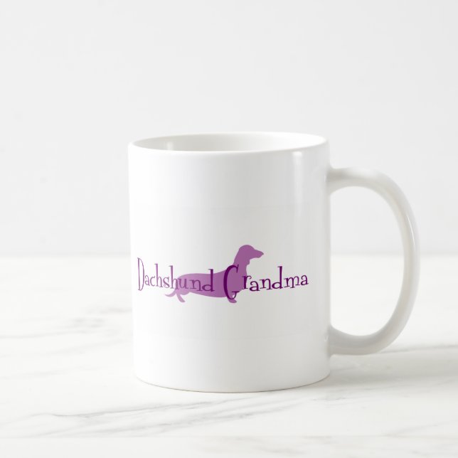 Taza De Café Abuela del Dachshund (Derecha)