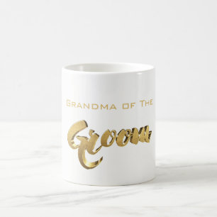 Taza De Café Abuela del Groom Elegant Typography Gold Textos