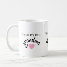 Abuela del Mundo Mejor Corazón Dulce Blanco Elegan