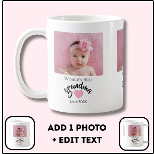 Taza De Café Abuela del mundo mejor desde año foto linda