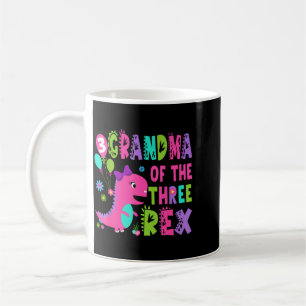 Taza De Café Abuela del T-Rex dinosaurio cumpleaños 3 T-Rex