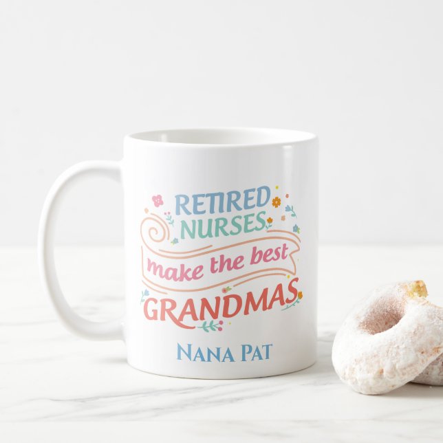 Taza De Café Abuela divertida enferma de café de retiro Mug (Con donut)