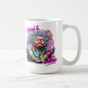 Taza De Café Abuela divertida: "Me la toqué, es mía" Retro