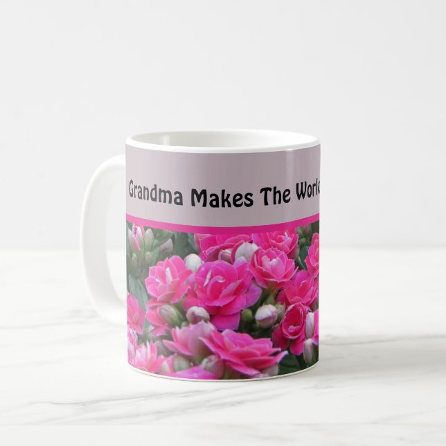 Taza De Café Abuela Especial Hermosa Jardín Bloom Flor Rosa (Anverso izquierdo)