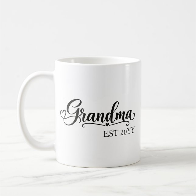 Taza De Café Abuela Establecida con año (Izquierda)