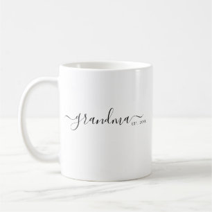 Taza De Café Abuela establecida con letra moderna negra