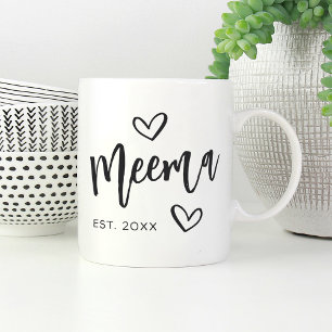 Taza De Café Abuela establecida en el año Meema