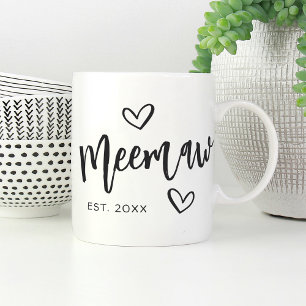 Taza De Café Abuela establecida en el año Meemaw