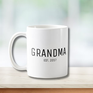 Taza De Café Abuela Establecida Nueva Abuela Regalo
