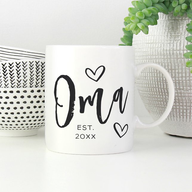 Taza De Café Abuela establecida para el año Oma (Subido por el creador)