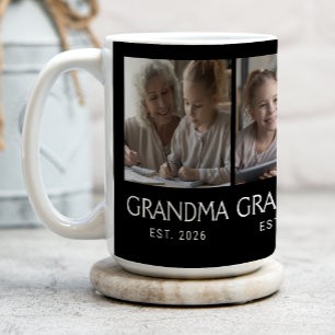 Taza De Café Abuela Establecida Tipografía Negra 3 Foto