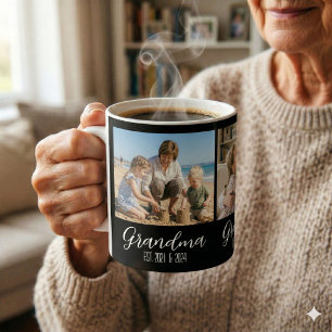Taza De Café Abuela Estableció 3 Foto Día de los Abuelos
