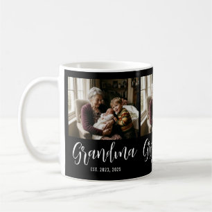 Taza De Café Abuela Estableció Escritura Negra 3 Foto