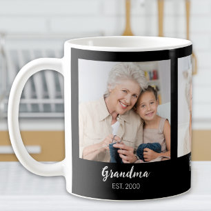 Taza De Café Abuela Estableció Escritura Negra 3 Foto