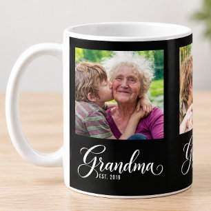 Taza De Café Abuela Estableció Escritura Negra 3 Foto 