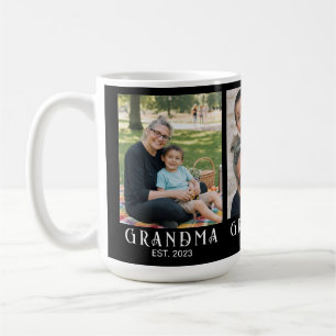 Taza De Café Abuela Estableció Moderna Negra 3 Foto Audaz
