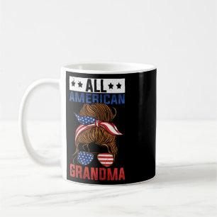 Taza De Café Abuela Estadounidense Total Mujeres Niñas 4 De Jul