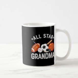 Taza De Café Abuela Estelar Del Niño Cumpleañero Fútbol Sketll