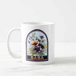 Taza De Café Abuela floral de Baba Vintage