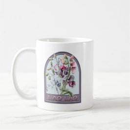 Taza De Café Abuela floral de la época de Lenero lao
