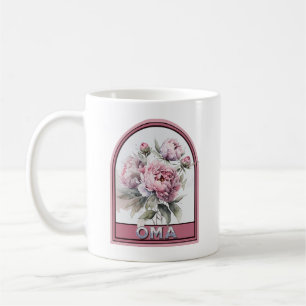 Taza De Café Abuela floral de Oma Vintage
