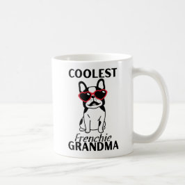 Taza De Café Abuela francesa más fría, divertida Bulldog france