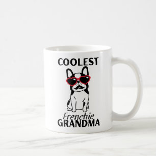 Taza De Café Abuela francesa más fría, divertida Bulldog france