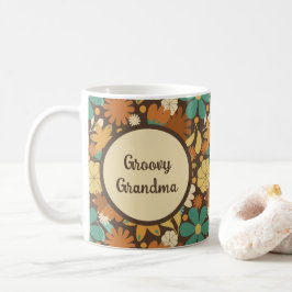 Taza De Café Abuela Groovy Vintage Años Sesenta Flower Power, M