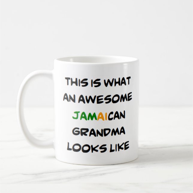 Taza De Café abuela jamaicana, increíble (Izquierda)