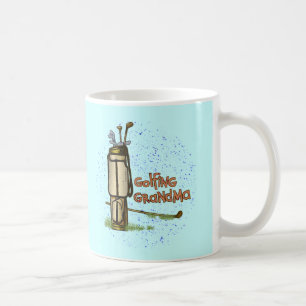 Taza De Café Abuela jugando golf