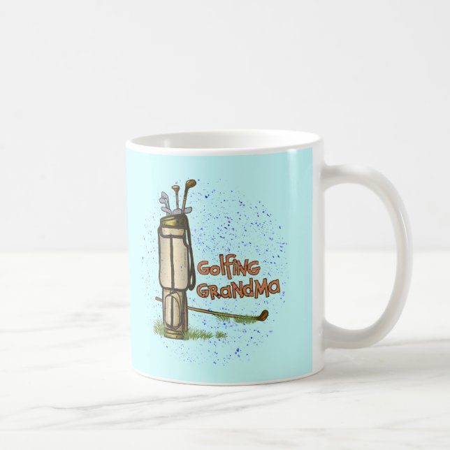Taza De Café Abuela jugando golf (Derecha)