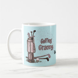 Taza De Café Abuela jugando golf 
