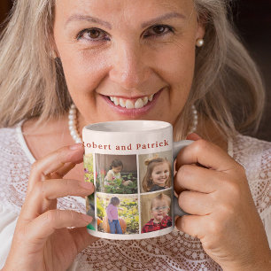 Taza De Café Abuela linda collage tipografía