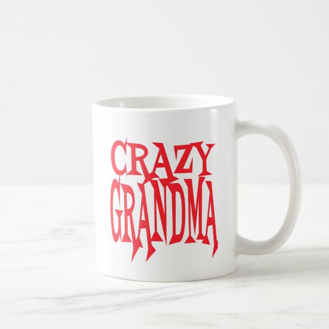 Taza De Café Abuela loca en rojo (Derecha)