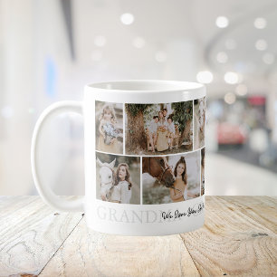 Taza De Café Abuela Moderna Collage de 12 Fotos
