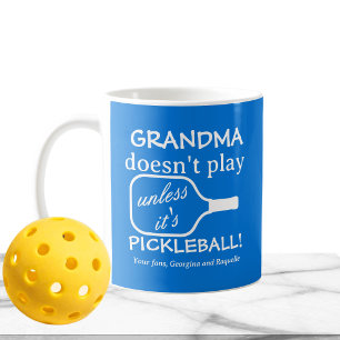 Taza De Café Abuela Moderna Divertida de Pickleball Tipografía