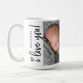 Taza De Café Abuela moderna Te quiero Foto del bebé Personaliza