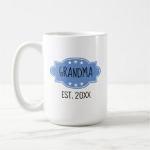 Abuela personalizada Blue Est 20XX Agregar foto Mu
