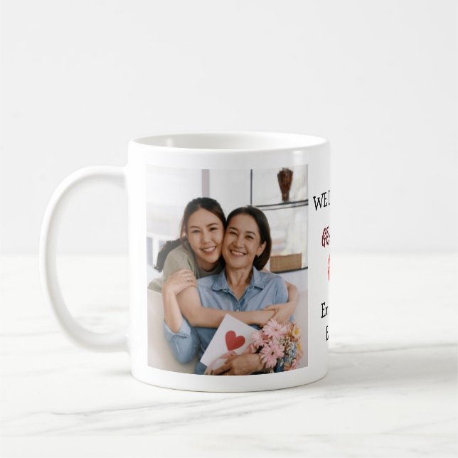 Taza De Café Abuela personalizada, te queremos 2 fotos (Izquierda)