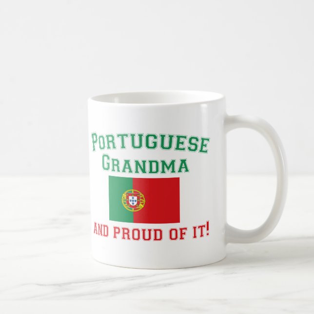 Taza De Café Abuela portuguesa orgullosa (Derecha)