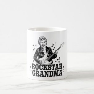 Taza De Café Abuela Rockstar - Diseño de música divertida y ret
