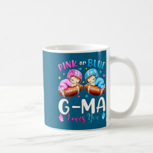 Taza De Café Abuela rosa o azul ama la revelación del sexo del