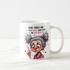 Taza De Café Abuela Rústica y Encantadora
