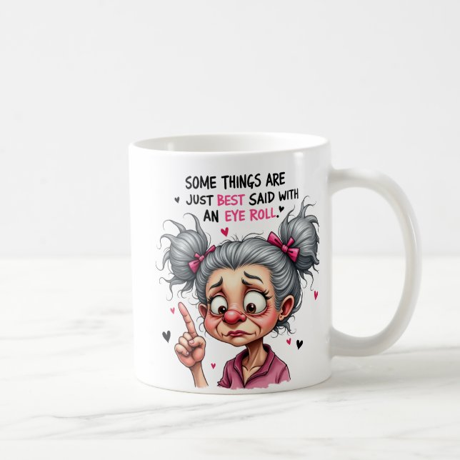 Taza De Café Abuela Rústica y Encantadora (Derecha)