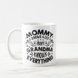 Taza De Café Abuela sabe todo el día de la madre