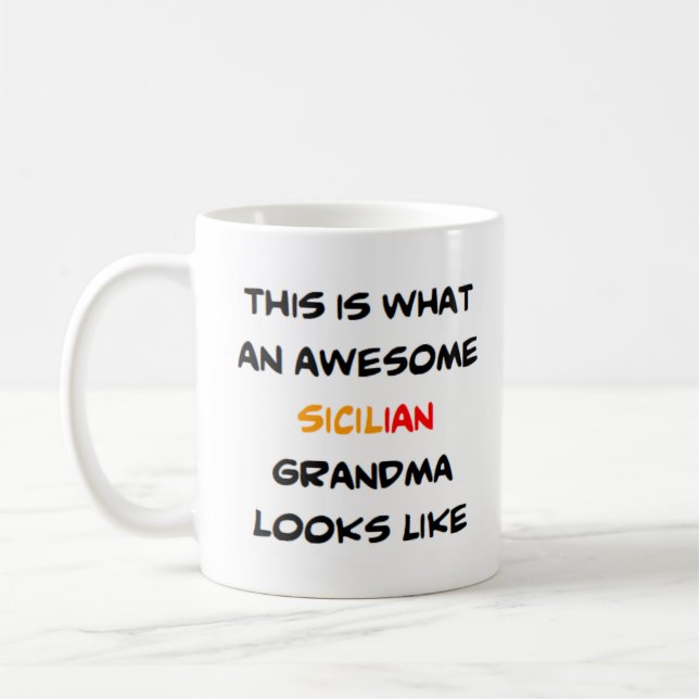Taza De Café abuela siciliana, increíble (Izquierda)