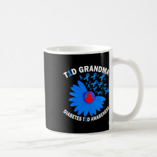 Taza De Café Abuela T1d Conciencia de la Diabetes Tipo 1 Curar 