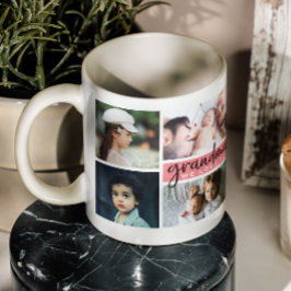 Taza De Café Abuela te queremos Collage de fotos
