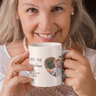 Taza De Café Abuela: Te queremos fotos personalizadas, corazone